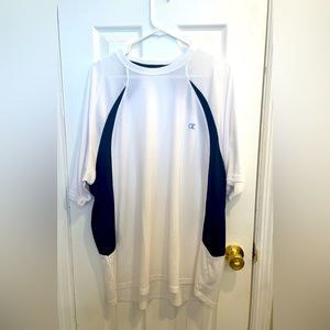 Champion white and blue double dry fit tshirt size XXL